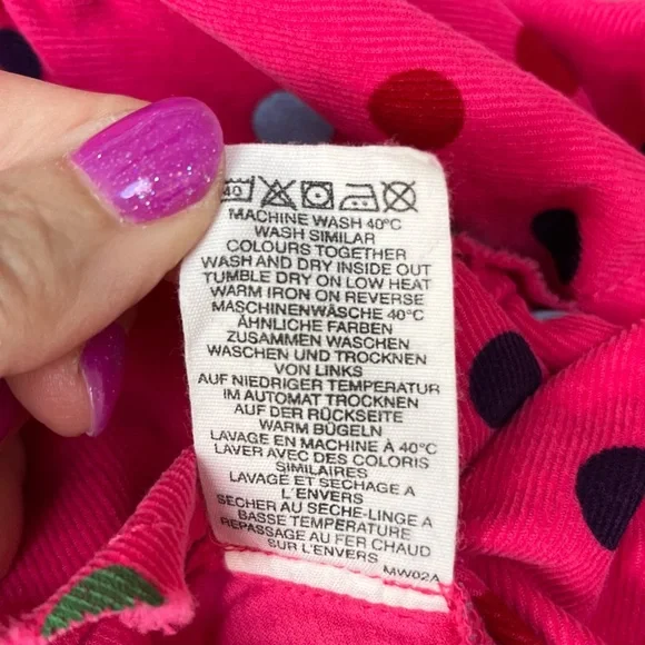 •Mini Boden• Tiered Corduroy Dotted Skirt - Size 9-10 - Picture 7 of 8